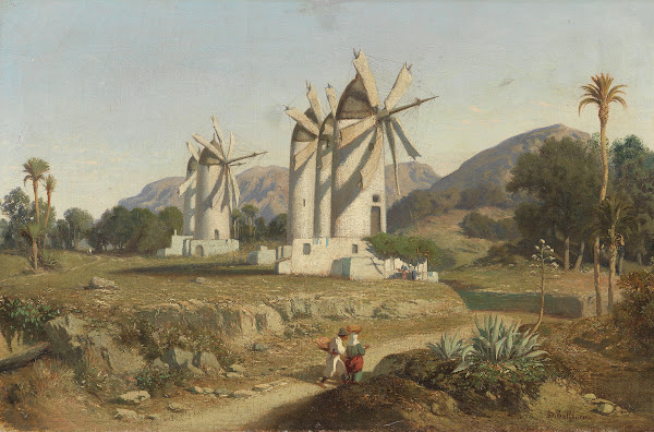 Windmills in Mallorca ca1850