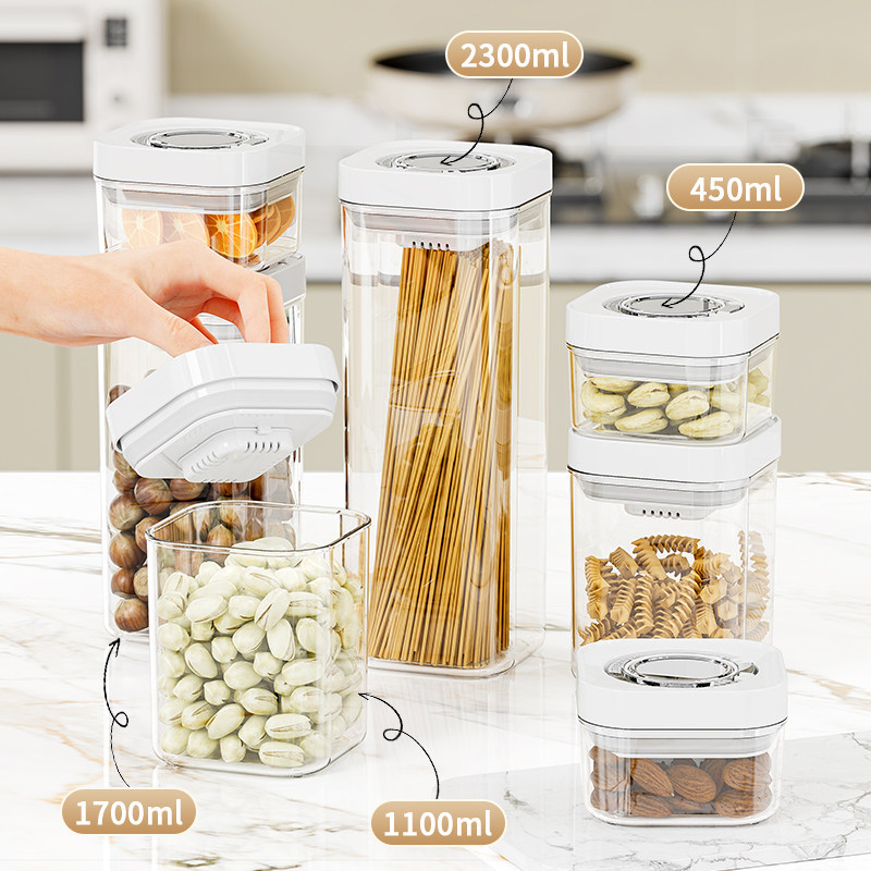 Plastic storage container with pressure seal