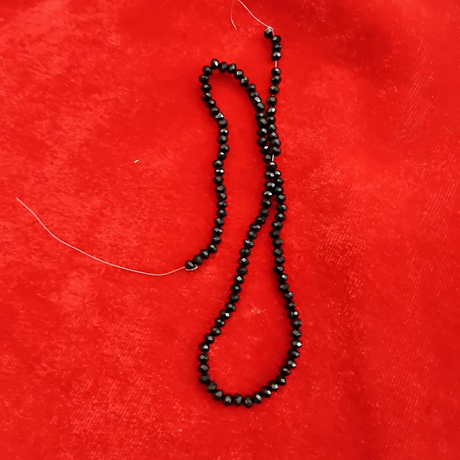 3 mm black crystal-25 rs per line