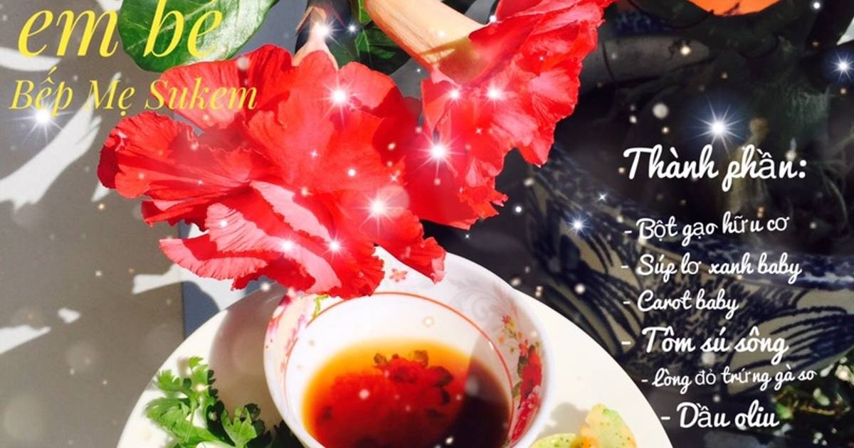 Bánh xèo tôm rau củ phiên bản em bé
