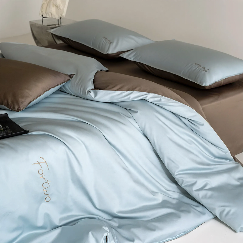Cotton Bedding Set, 4-Piece, Two-Color