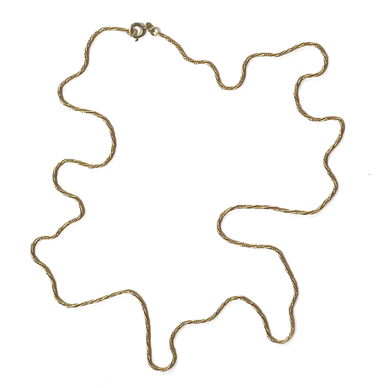 18K Gold Twist Chain Necklace