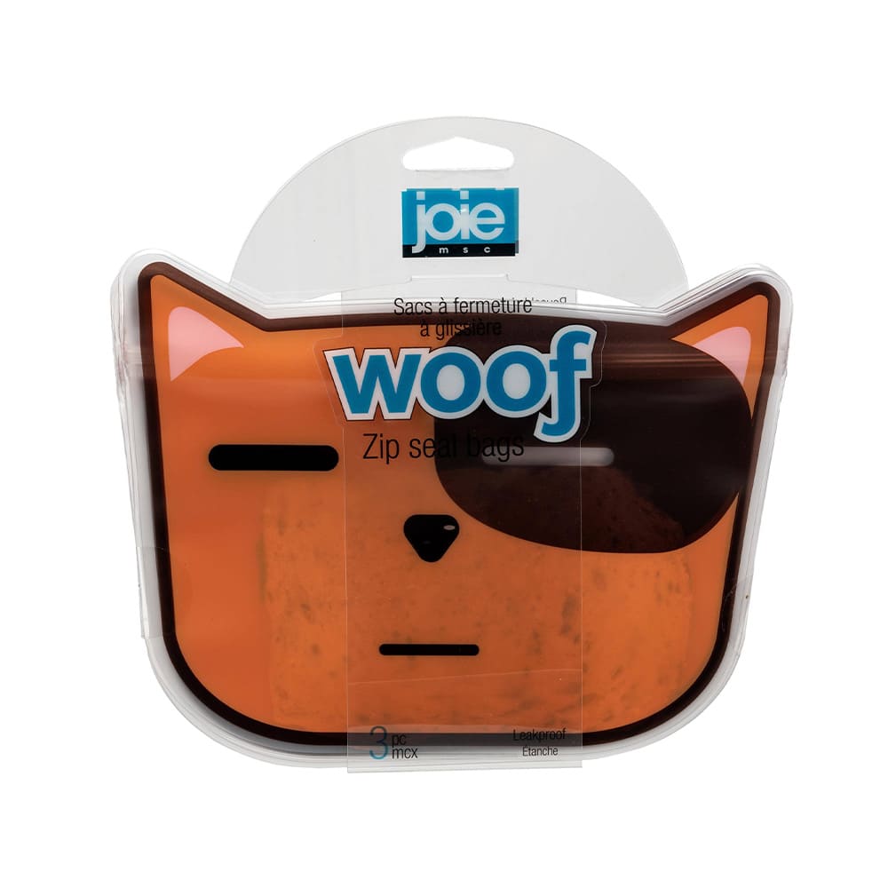 Set de bolsas reutilizables para alimentos Joie™ diseño de perro, 3 piezas