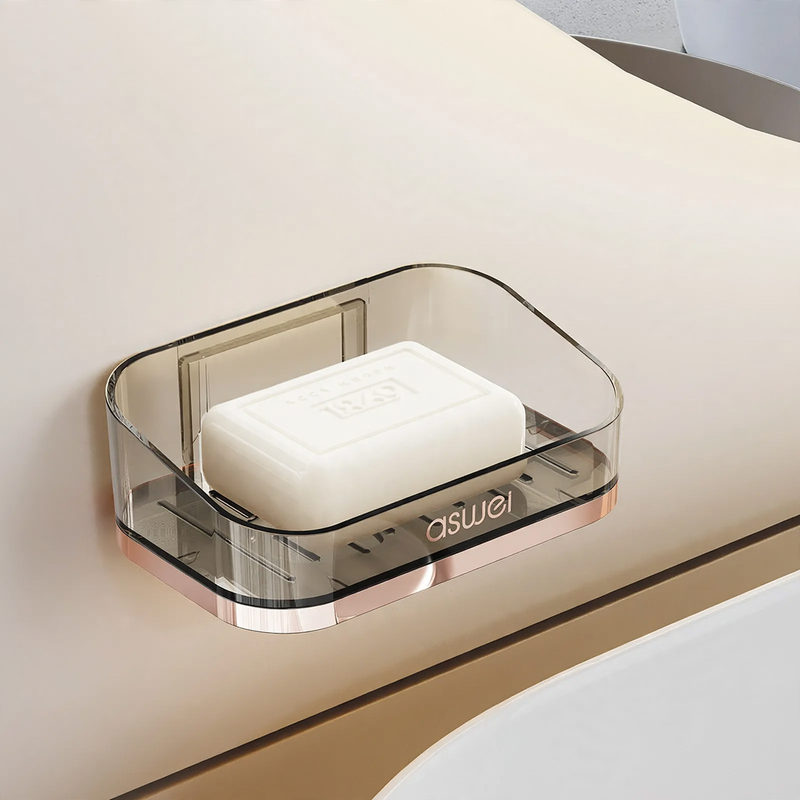 Wall-mounted soap dish with suction cup, removable