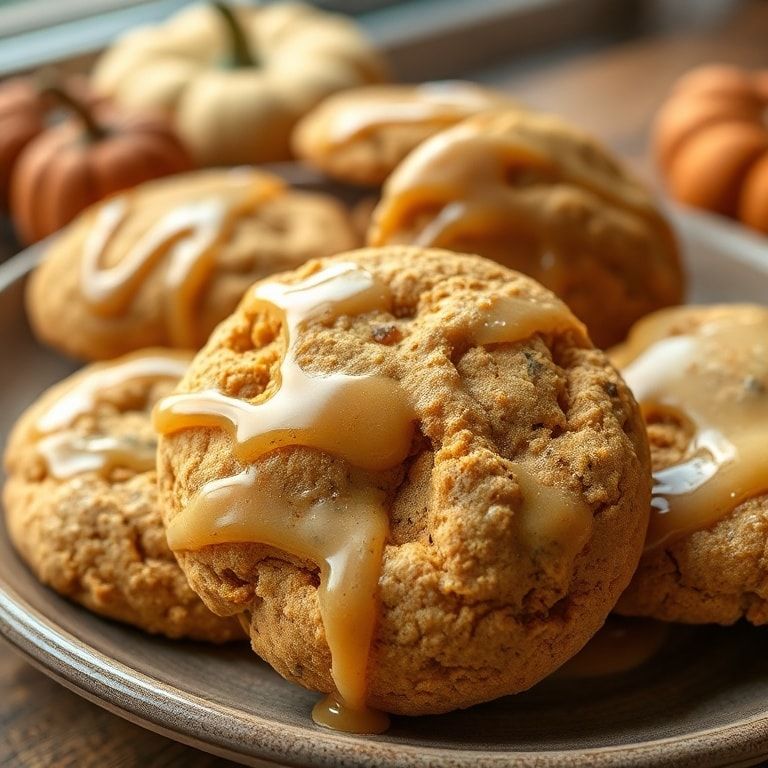 Soft Pumpkin Spice Cookies with Maple Glaze Recipe – Easy Homemade Fall Treats