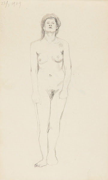 akt stojącej kobiety 1909