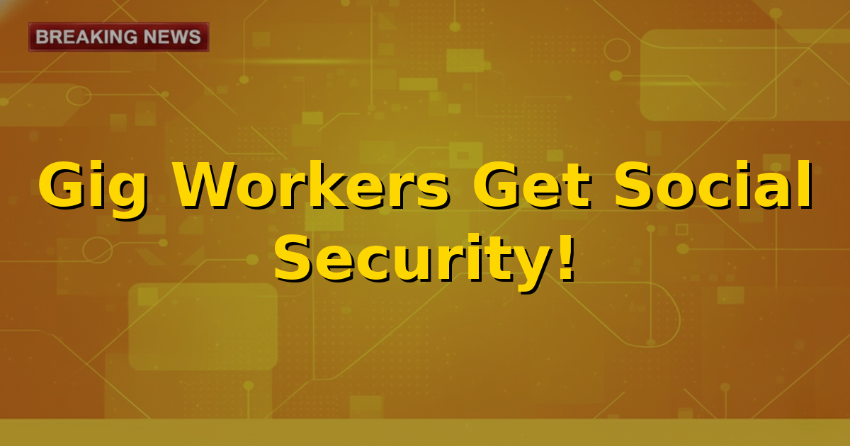 A diverse group of gig workers smiling, with digital overlays representing social security benefits and the e-Shram portal logo.