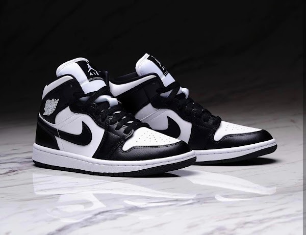 Jordan Retro 1 Mid Blanco Negro
