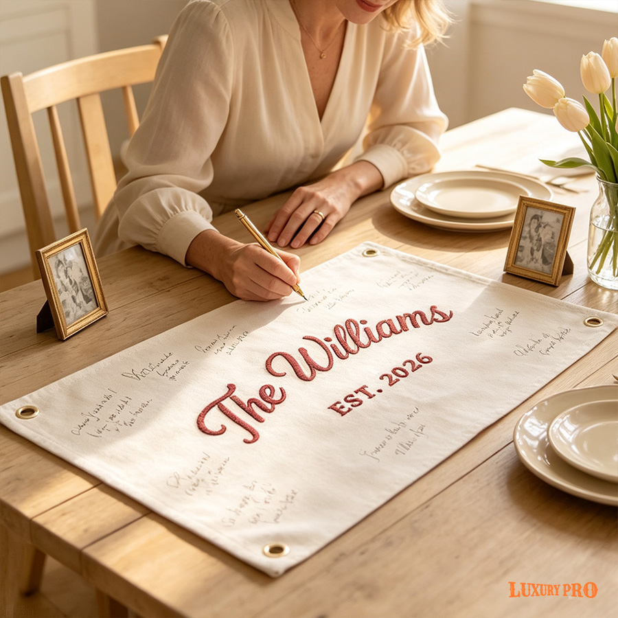 220 grams of cotton-linen with four-hole corners