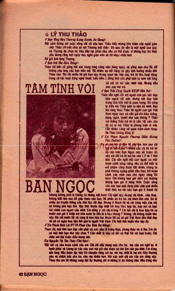 Tập san thơ văn : Bạn ngọc (số 7 - 1992) - Trang 46
