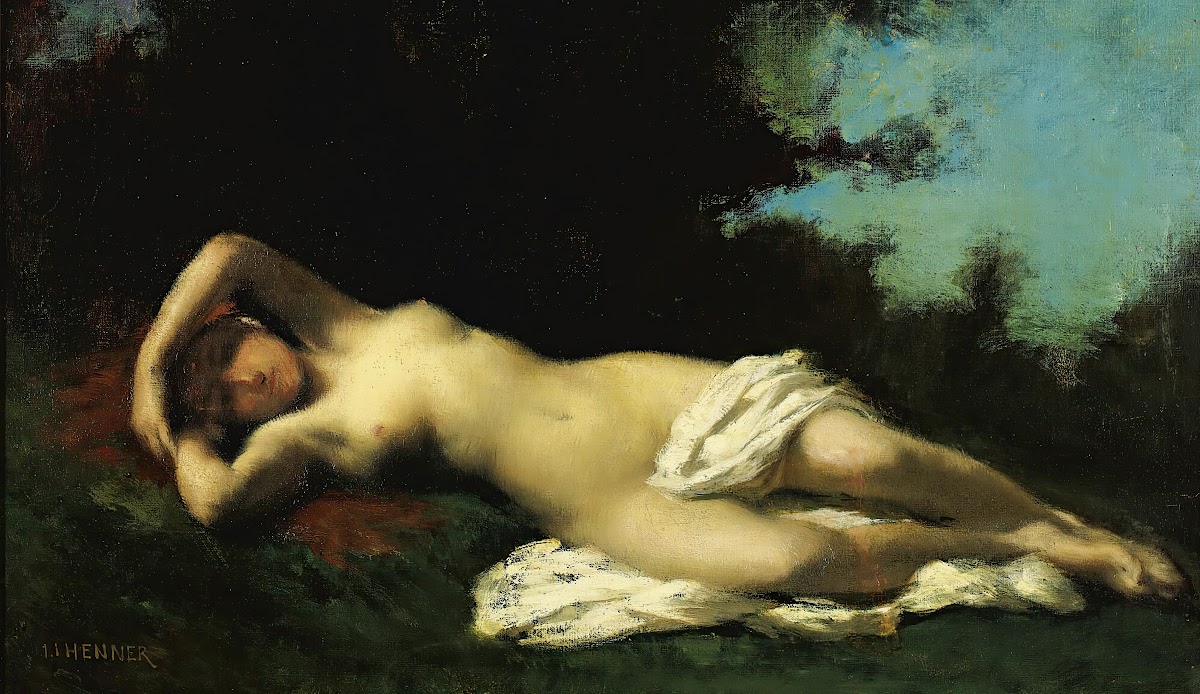 A Nymph In A Wooded Landscape