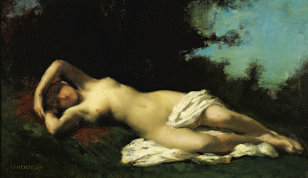 A Nymph In A Wooded Landscape