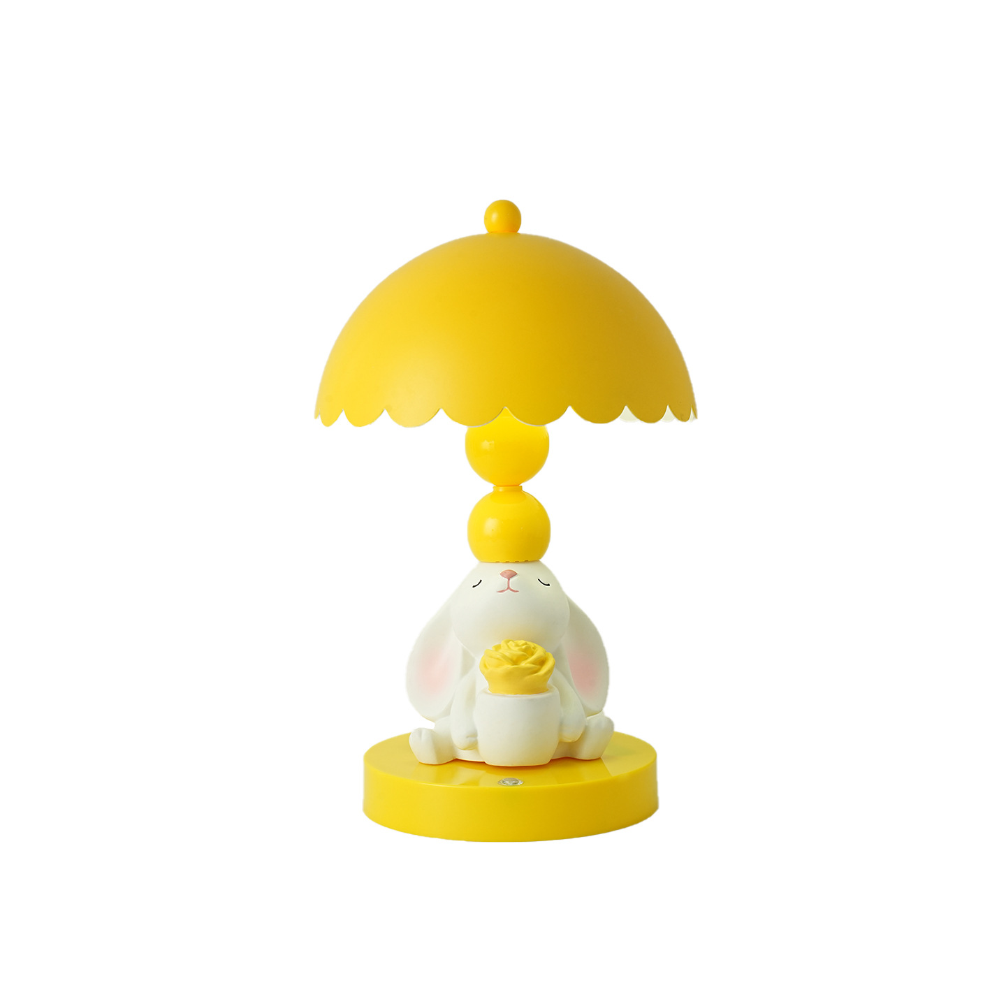 Gelbes Hängeohren-Kaninchen-Tischlampe, Cartoon-Design