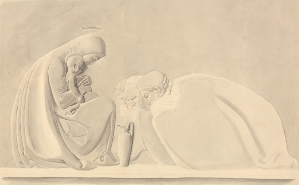 The Adoration of the Magi a Design for Bas Relief