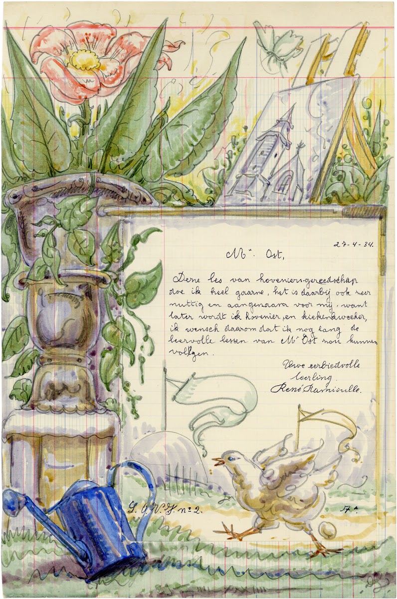 Briefillustratie gevogelte 1932