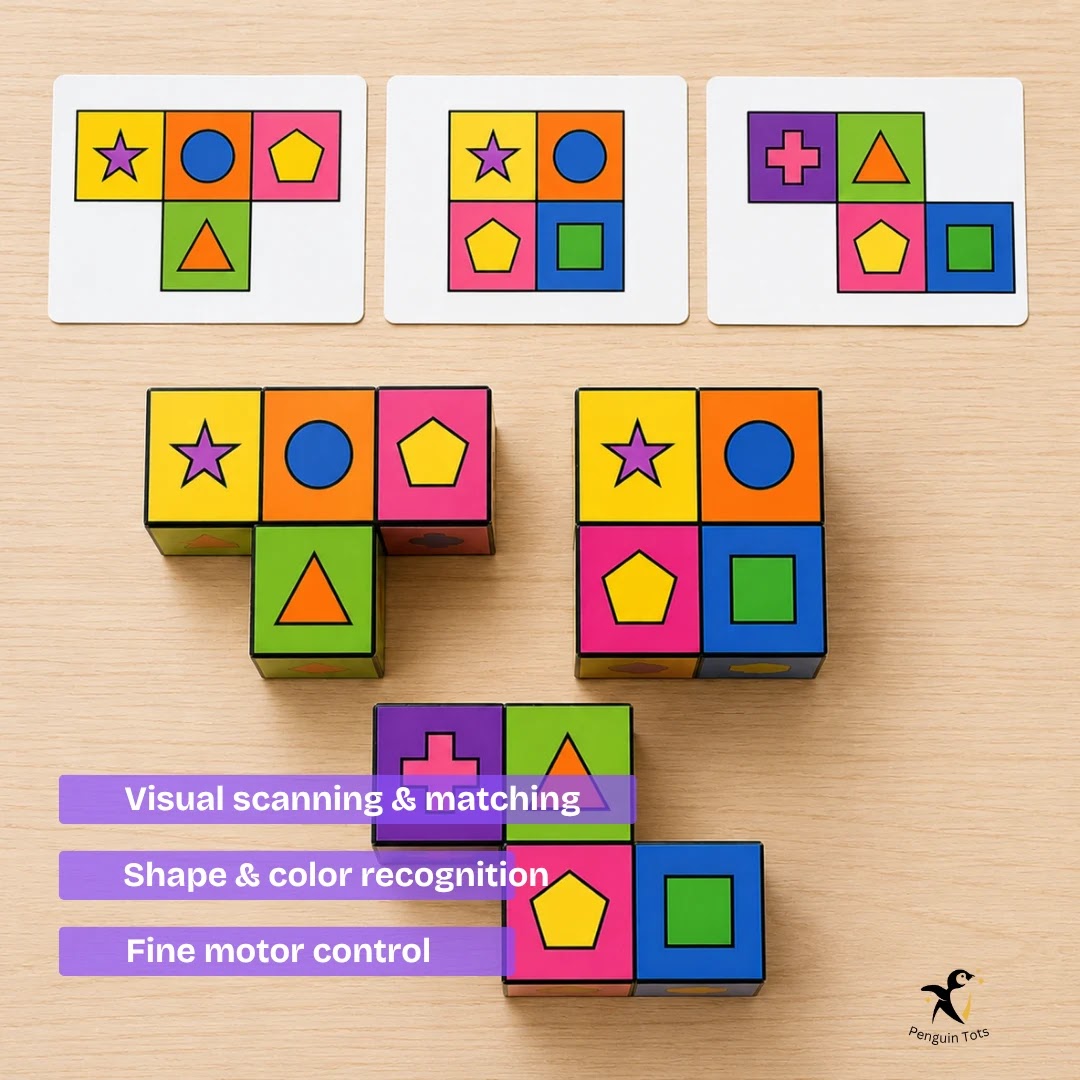 Shape Dice Matching Game | Shape Recognition, Visual Scanning & Problem Solving