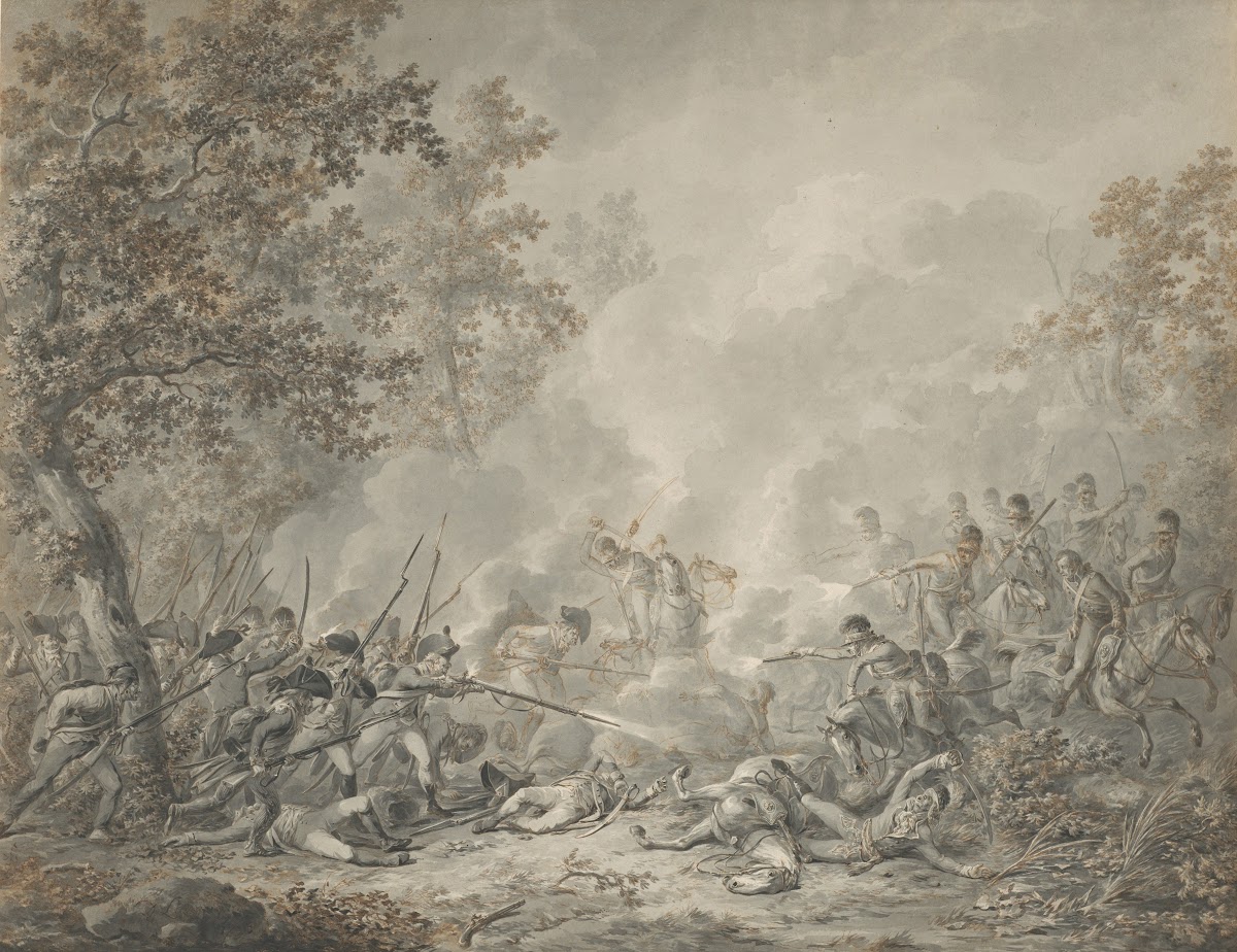 A Battle Between Cavalrymen and Infantry 1790