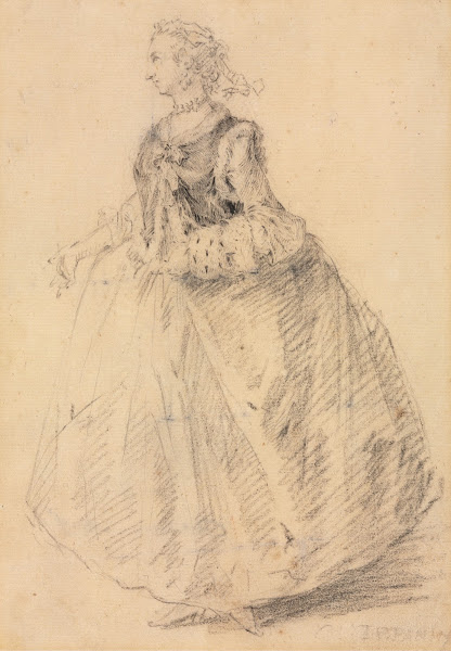 Standing Woman with an Ermine Muff 18th century