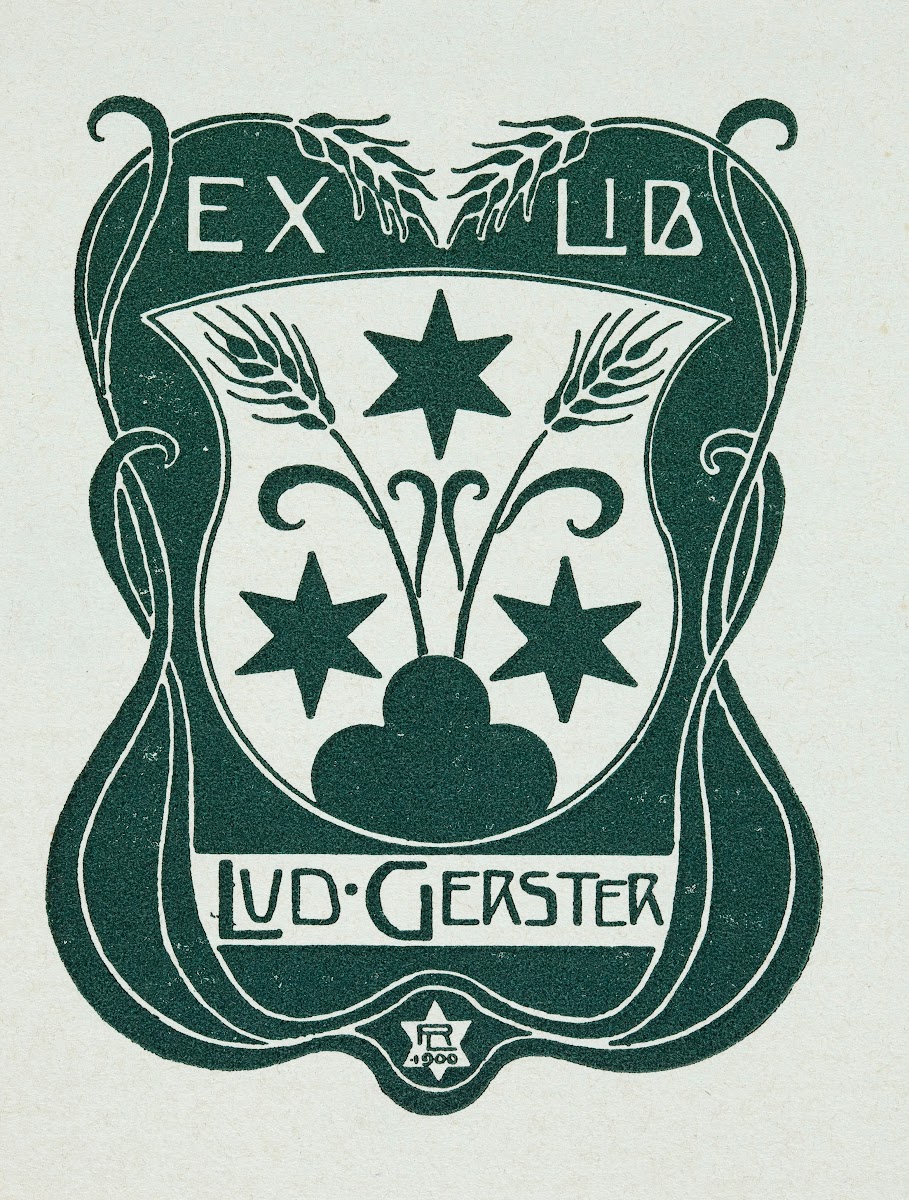 Bookplate Ex lib Lud Gerster 1900