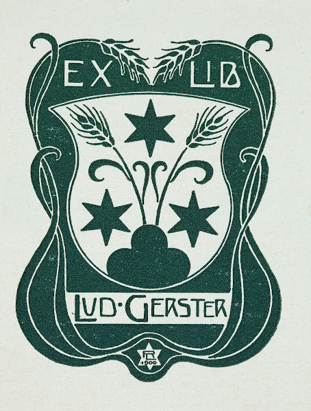 Bookplate Ex lib Lud Gerster 1900