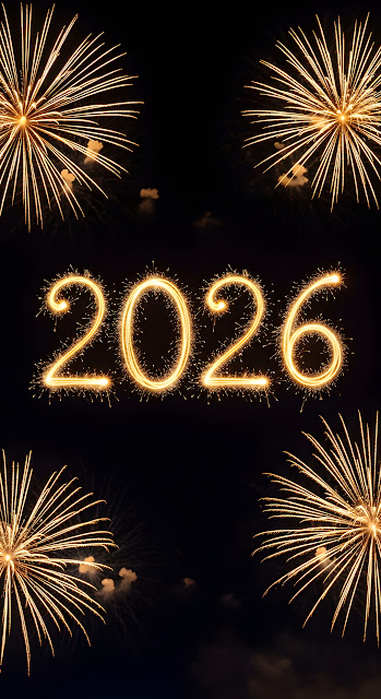 Golden Sparkler 2026 New Year Fireworks Display - Free mobile Wallpaper