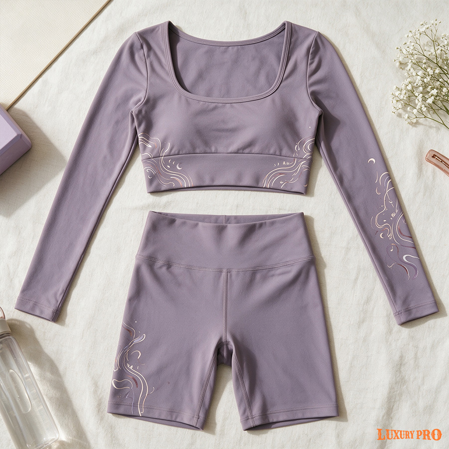 2D High Waist Long Sleeve Yoga Set