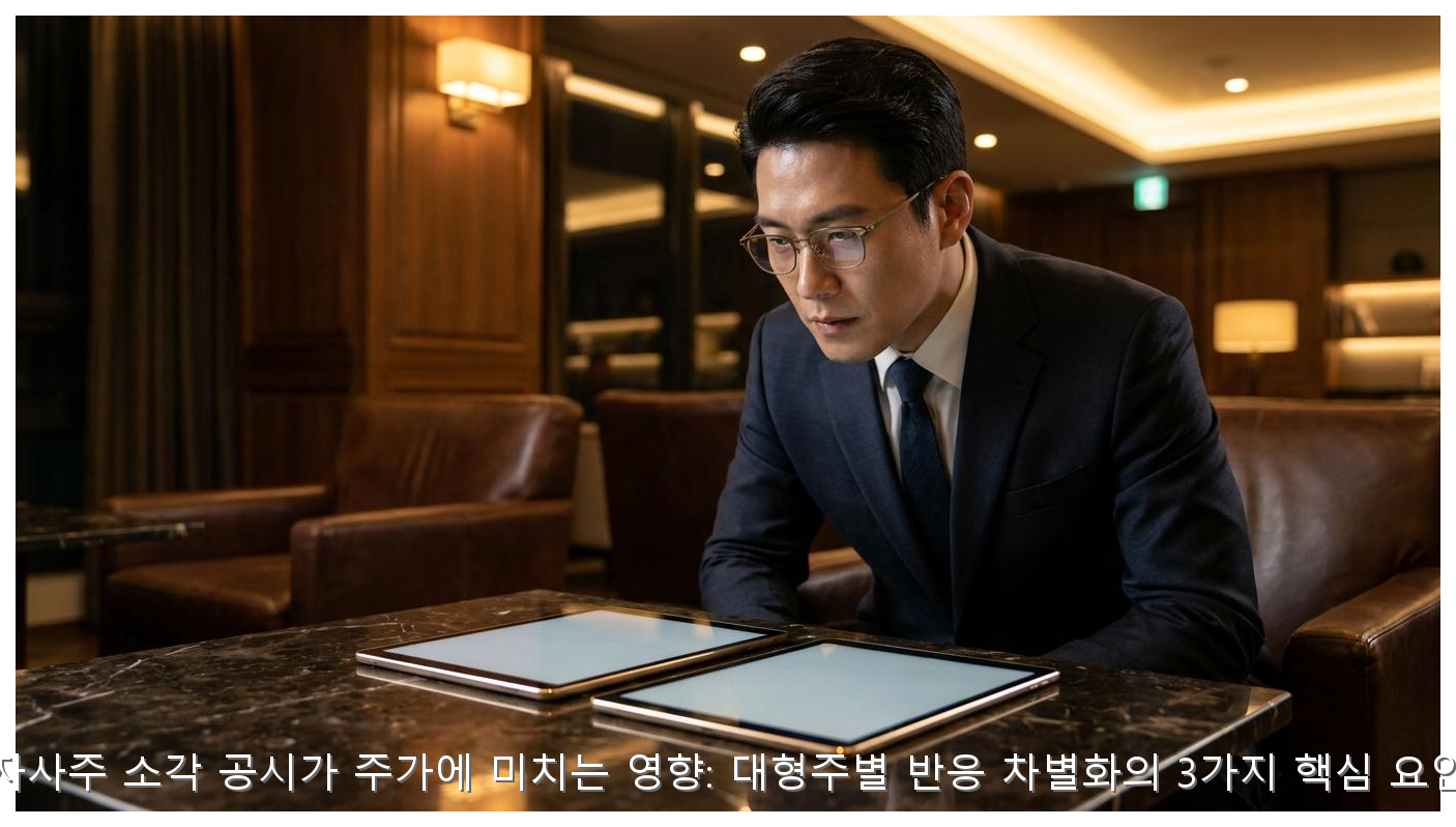 자사주 소각 공시가 주가에 미치는 영향: 대형주별 반응 차별화의 3가지 핵심 요인 핵심 안내 및 분석 인포그래픽 (3)