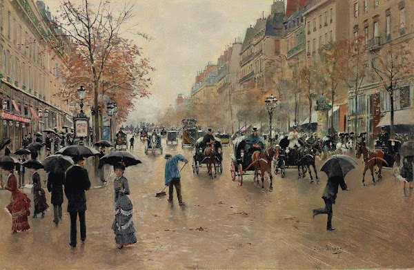 Boulevard Poissonnière en automne