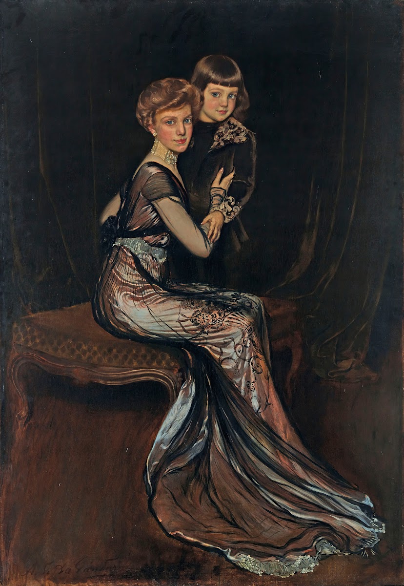 Portrait of Leonor Uriburu de Anchorena 1884 1975 with her son Emilio