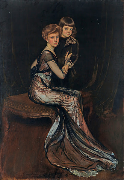 Portrait of Leonor Uriburu de Anchorena 1884 1975 with her son Emilio