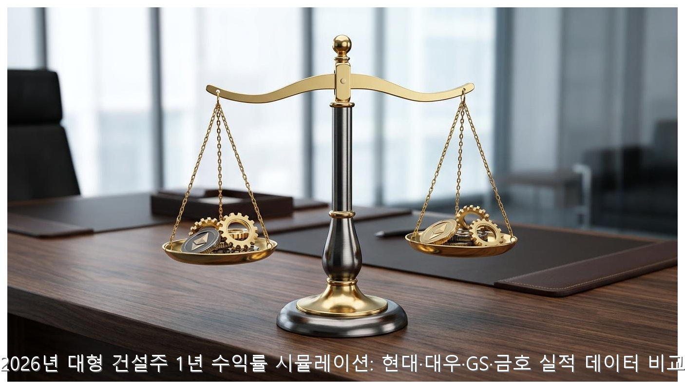 2026년 대형 건설주 1년 수익률 시뮬레이션: 현대·대우·GS·금호 실적 데이터 비교 핵심 안내 및 분석 인포그래픽 (5)