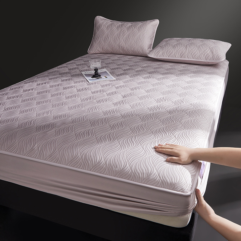 Cotton fitted sheet with elastic