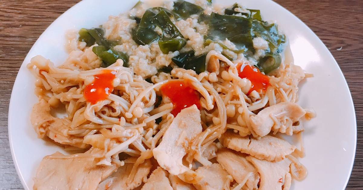 Gà áp chảo và yến mạch rong biển