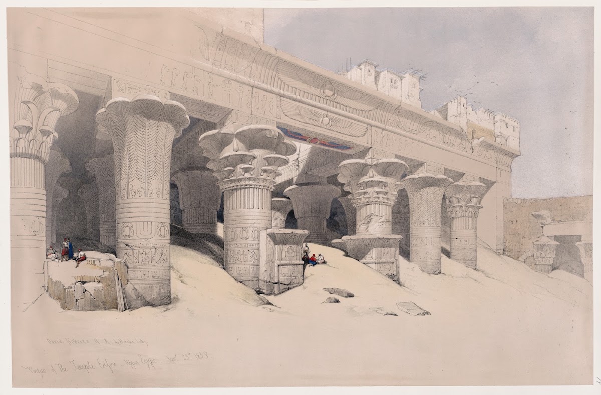 Portico of the Temple of Edfou Idfû Upper Egypt Nov 23rd 1838 1846 1849
