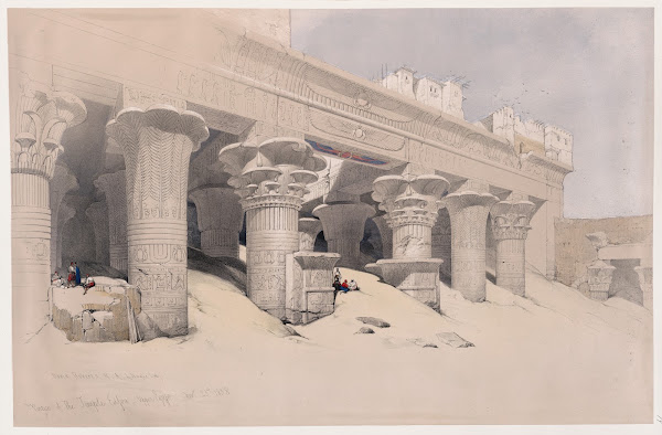 Portico of the Temple of Edfou Idfû Upper Egypt Nov 23rd 1838 1846 1849