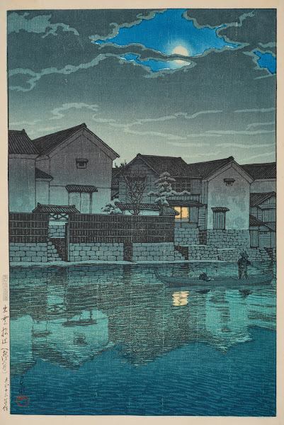 Izumo Matsue oborozuki Hazy moon at Matsue in Izumo 1924
