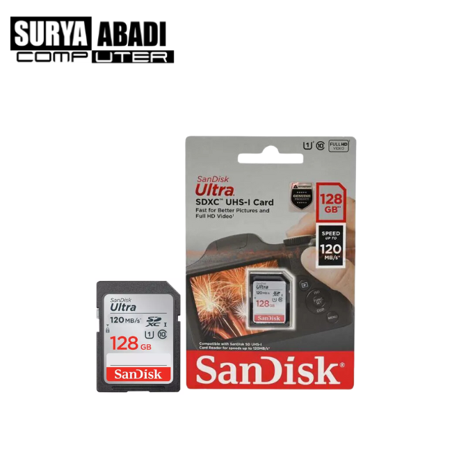 SD CARD SANDISK 128 GB 120 MBPS