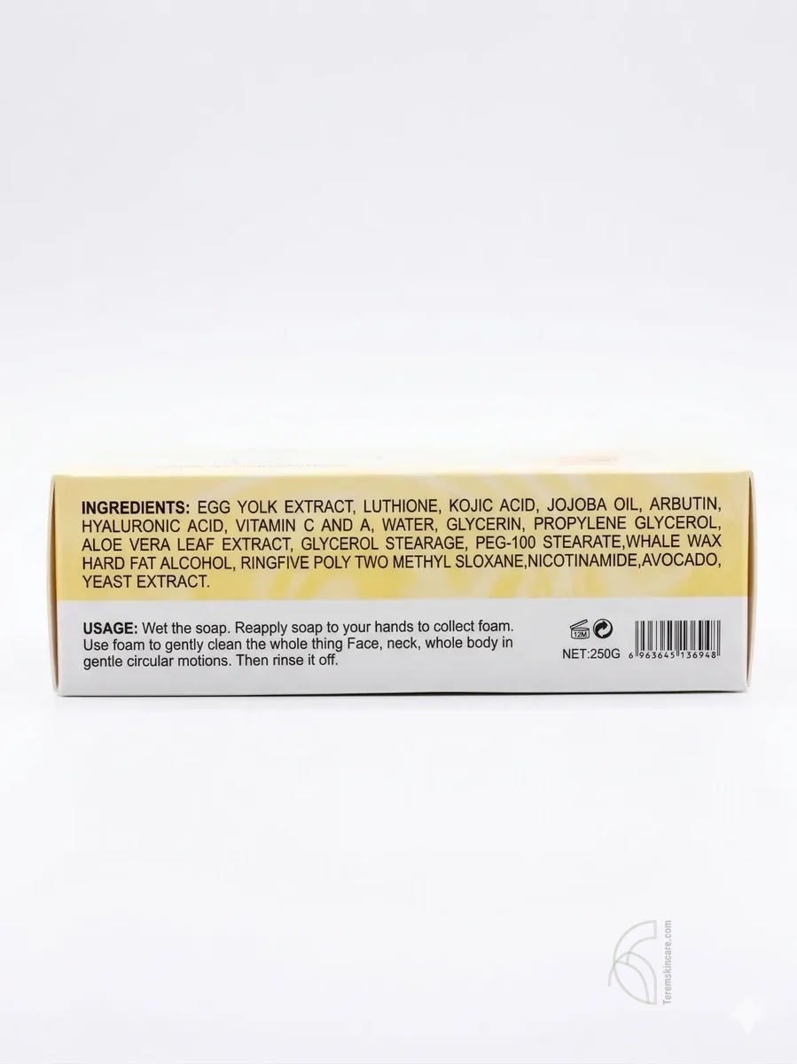 La Tchadienne Extra Lightening Soap With Luthione Egg Yolk And Vitamin C