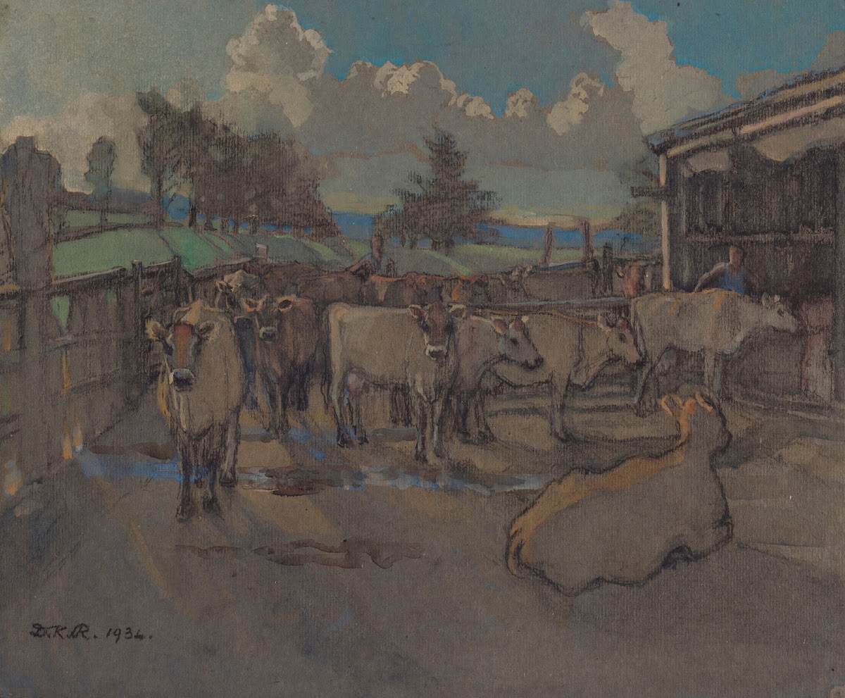 The first seven of seventy evening milking 1934