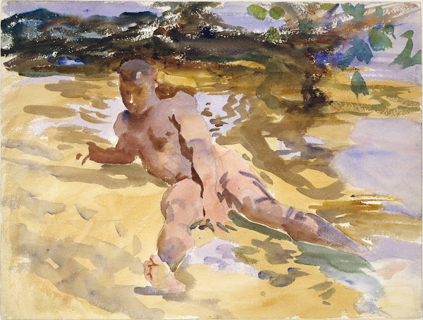 Man on Beach Florida 1917