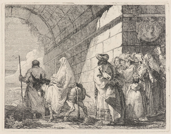 The Holy Family Passes under a City Arch 17501753