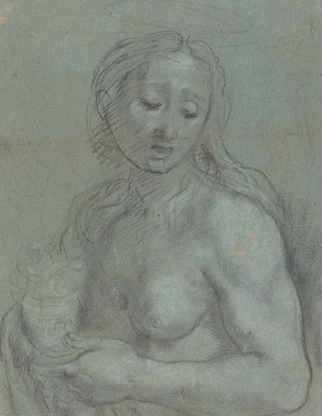Half Length of Mary Magdalene verso c 1565 1567