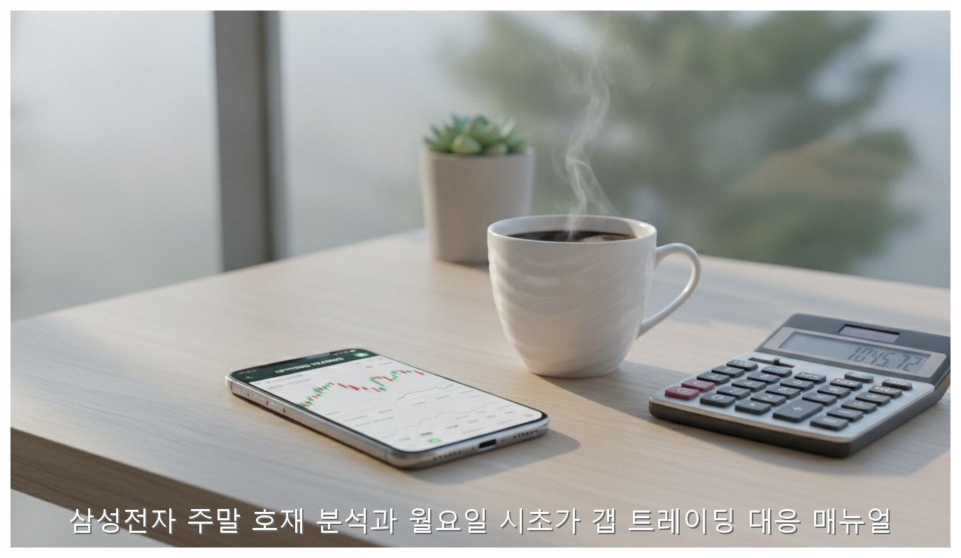 삼성전자 주말 호재 분석과 월요일 시초가 갭 트레이딩 대응 매뉴얼 핵심 안내 및 분석 인포그래픽 (8)