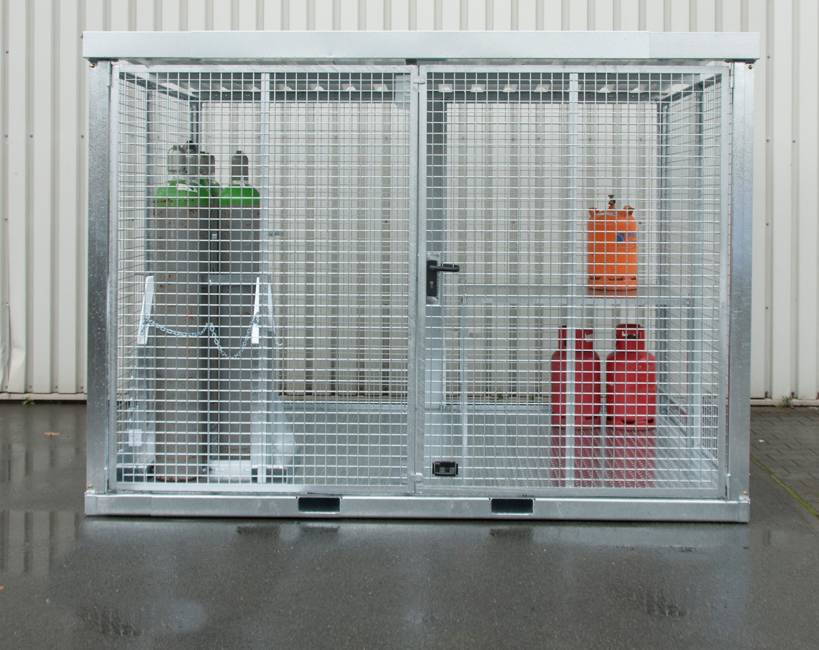 Gasflessen-container GFC-E/T M5, vuurverzinkt