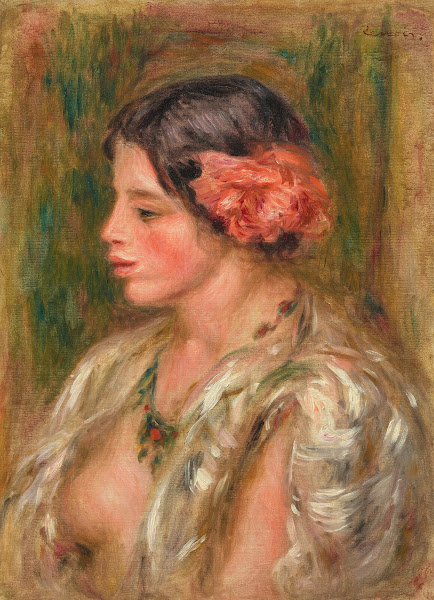 Jeune femme à la rose 1910