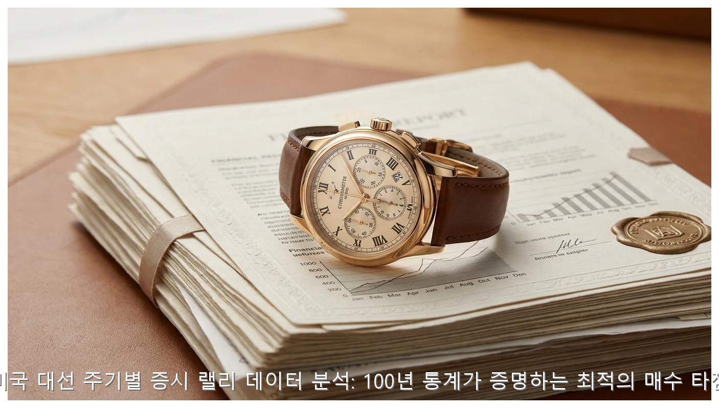 미국 대선 주기별 증시 랠리 데이터 분석: 100년 통계가 증명하는 최적의 매수 타점 핵심 안내 및 분석 인포그래픽 (6)