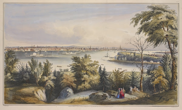 View of New York from WeehawkenNorth River 1849