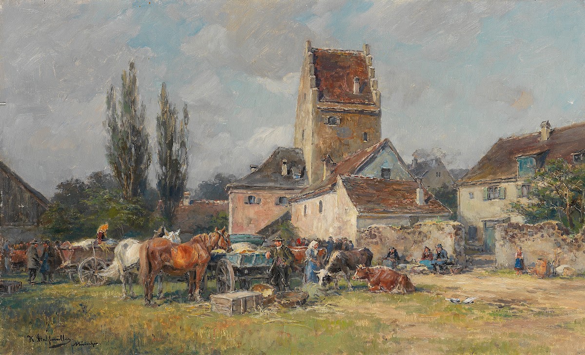 Sommerlicher Markttag Ca 1910 20