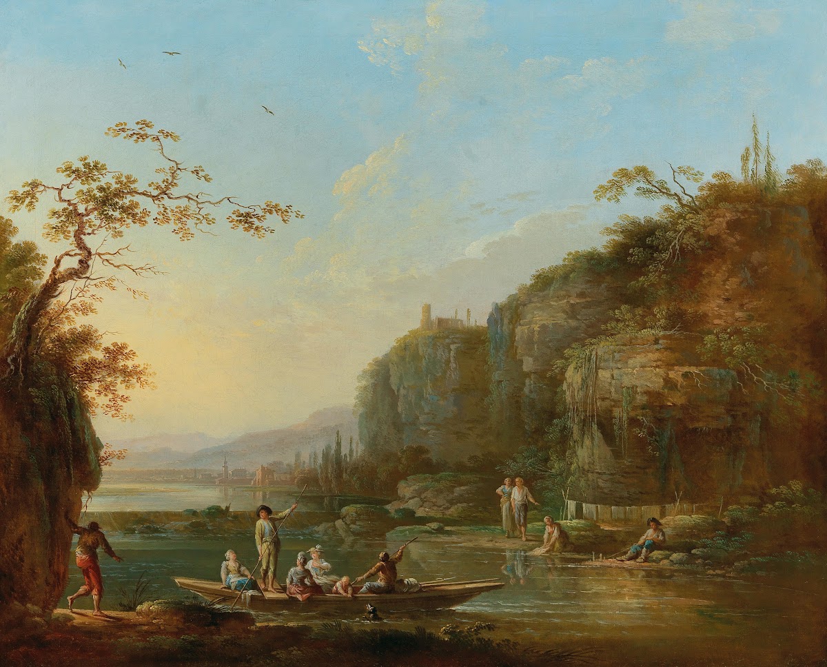 River landscapes with figures