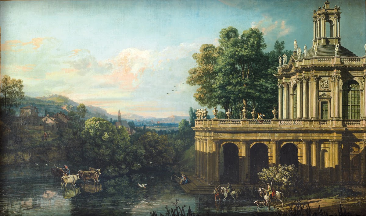 Architectural Caprice with a Palace 1765 1766